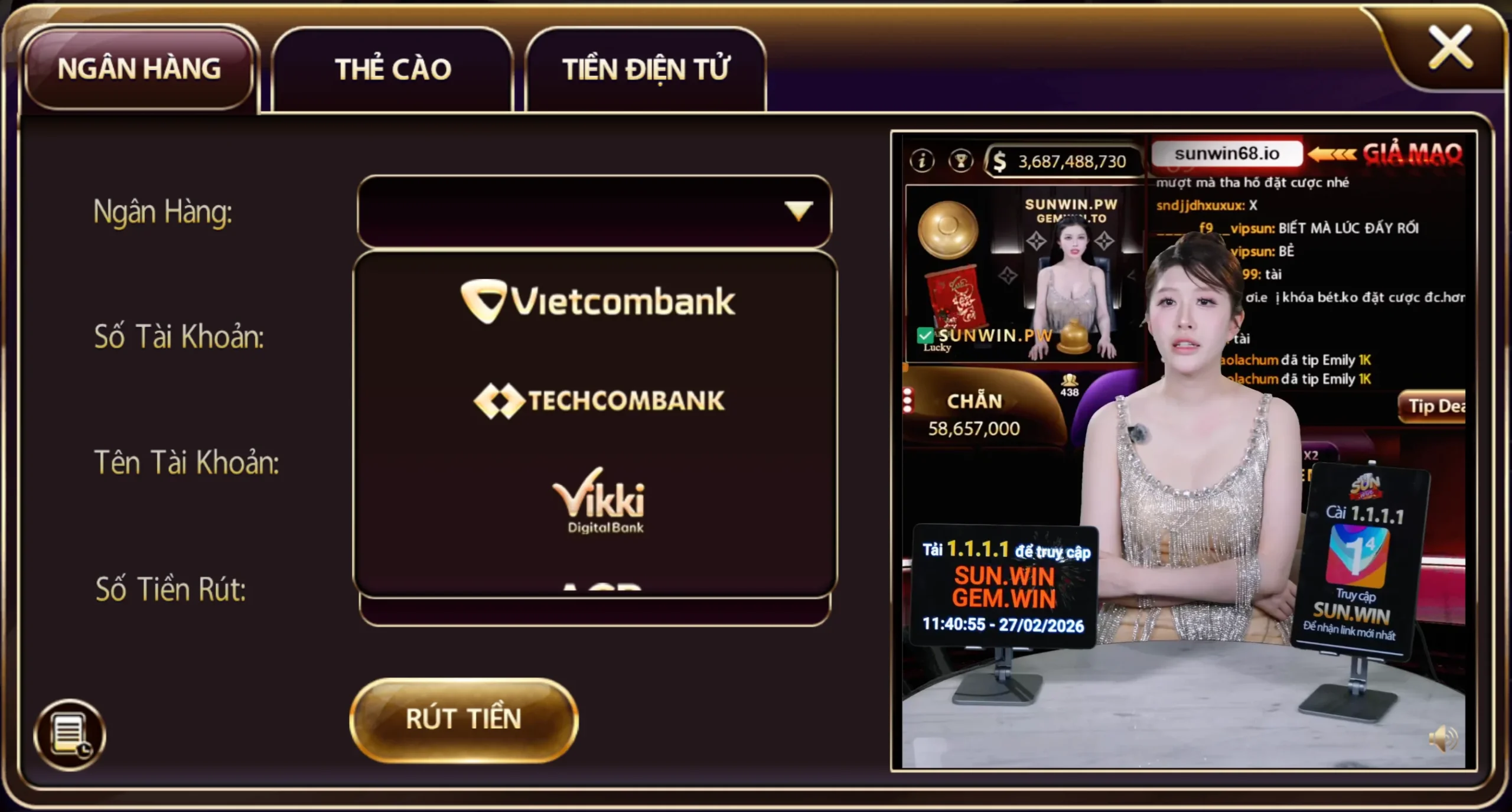 luu y khi rut tien xoc dia online SUNWIN an toan